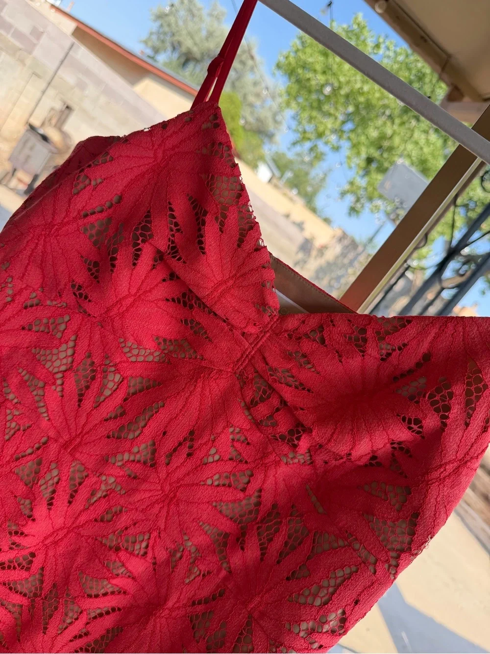 Michael Kors Coral Lace Sangria Mini Dress